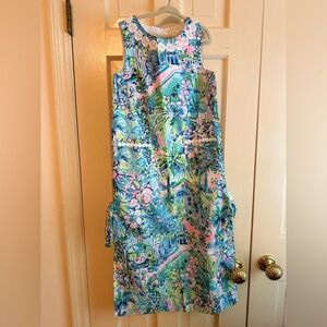 Colorful Tropical Print Dress Lily Pulitzer girls long maxi